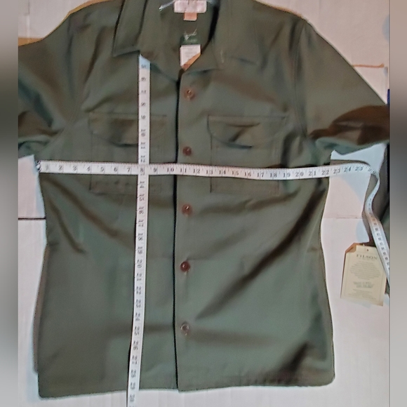 CC FILSON ANTIQUE TIN JAC-SHIRT OTTER ARMY GREEN MADE IN USA OUTDOORS - Picture 6 of 7